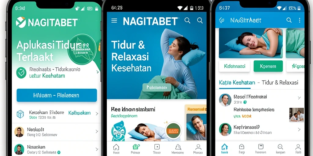Antarmuka NAGITABET yang menenangkan untuk tidur dan relaksasi.