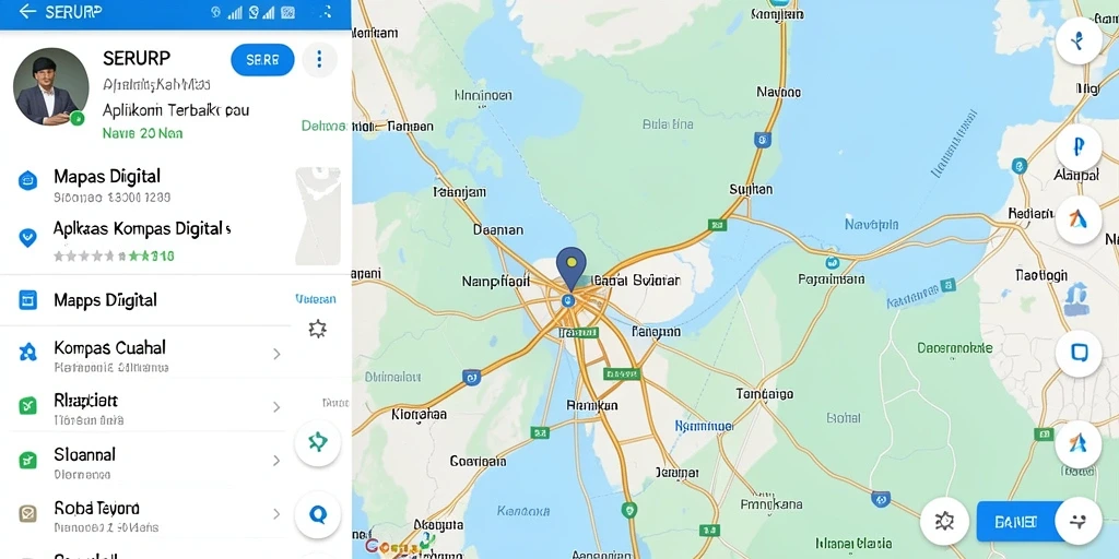 Antarmuka aplikasi Kompas Digital SERURP yang sederhana dan informatif.