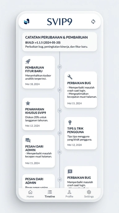 Riwayat Versi Aplikasi svip9 untuk Android